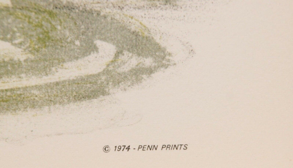"Heron" by Jerome Trolliet Lithograph on Paper Penn Prints 1974 26" x 20"