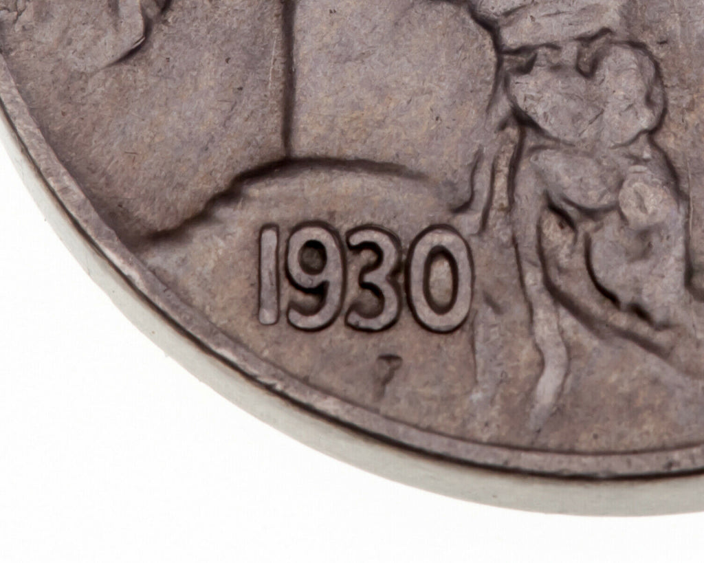 1930-S 5C Buffalo Nickel in AU Condition, Nice Light Gray Color