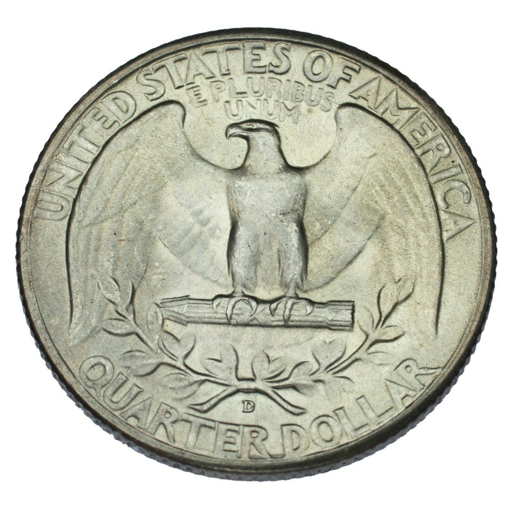 1941-D Washington Silver Quarter 25c (Brilliant Uncirculated, BU Condition)
