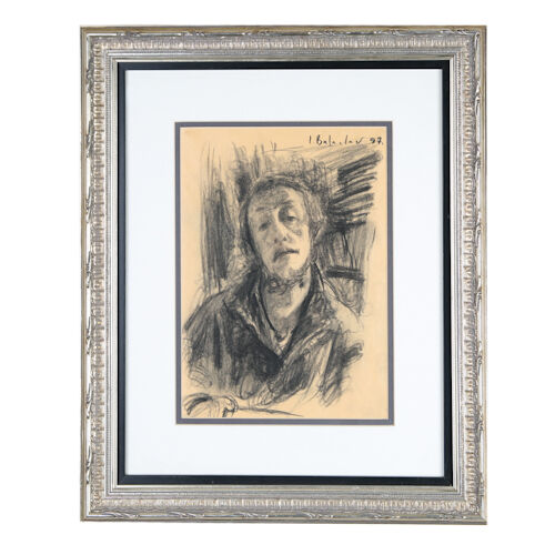 Leonid Balaklav Self-Portrait Charcoal on Paper 19" x 16" Signed & Dated 1997