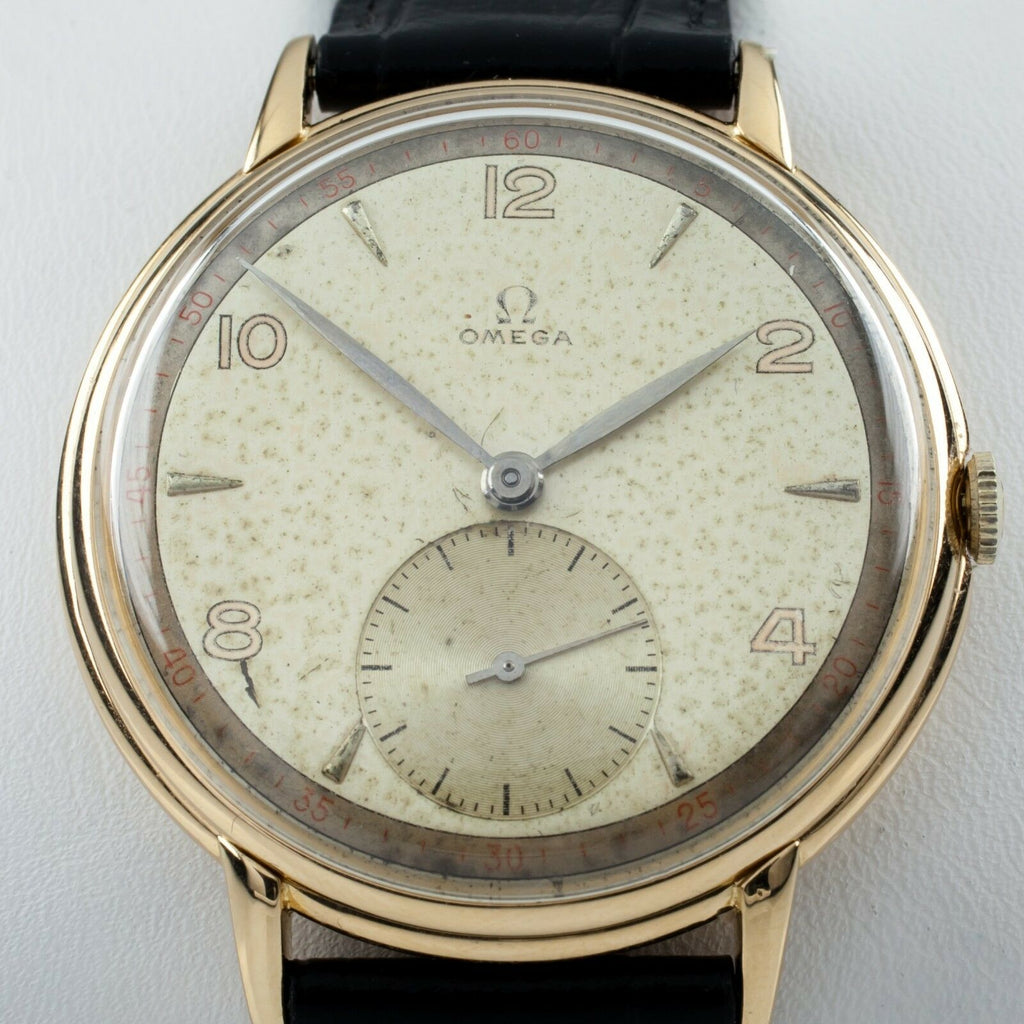 Omega Ω 18k Yellow Gold Men's Hand-Winding Watch Calibre 30T2PC 1940s