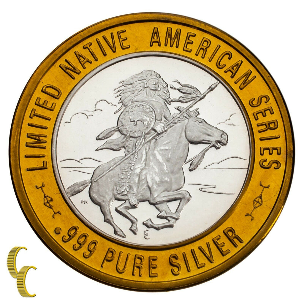 Chief Medicine Crow Native American Casino Gaming Token .999 Silver Limited Ed.