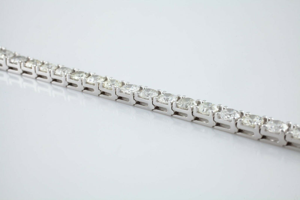 14k White Gold Round Diamond Tennis Bracelet 1 Ct Each! TDW 25.05 ct Gorgeous!