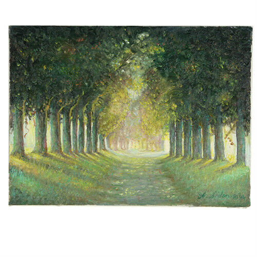 "Peaceful Road, Giverny, France" By Anthony Sidoni 1994 Signed Oil on Canvas