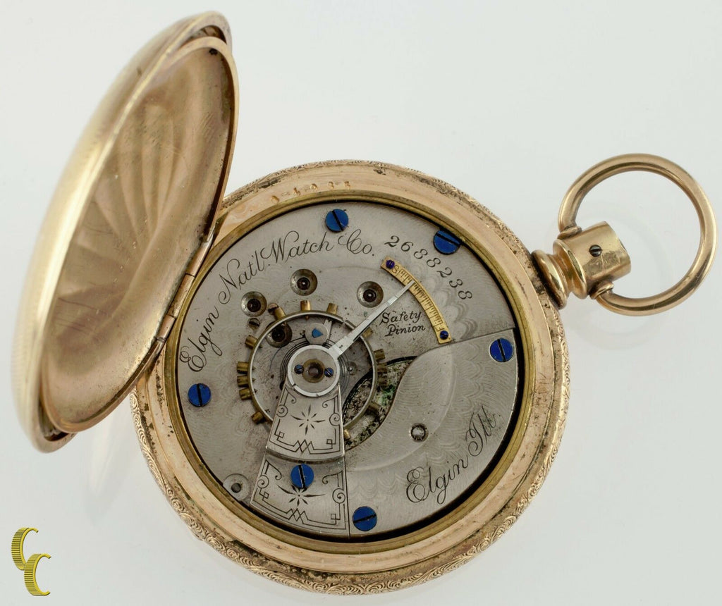 Elgin Full Hunter Gold Filled Pocket Watch 11 Jewels Size 18S 1888 Gr: 102