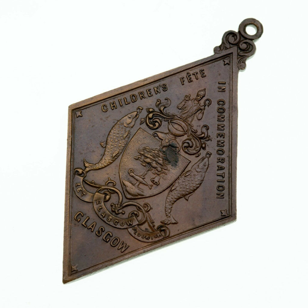 1897 Great Britain Queen Victoria Glasgow "Childrens Fete" Commemorative Pendant