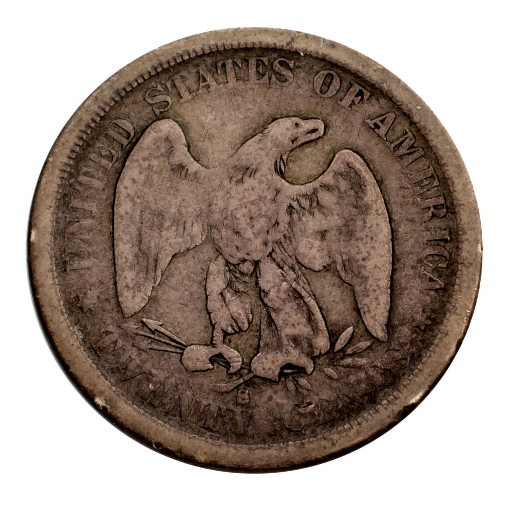 1875-S Silver Twenty Cent Piece 20C (Good, G Condition) Full Rims