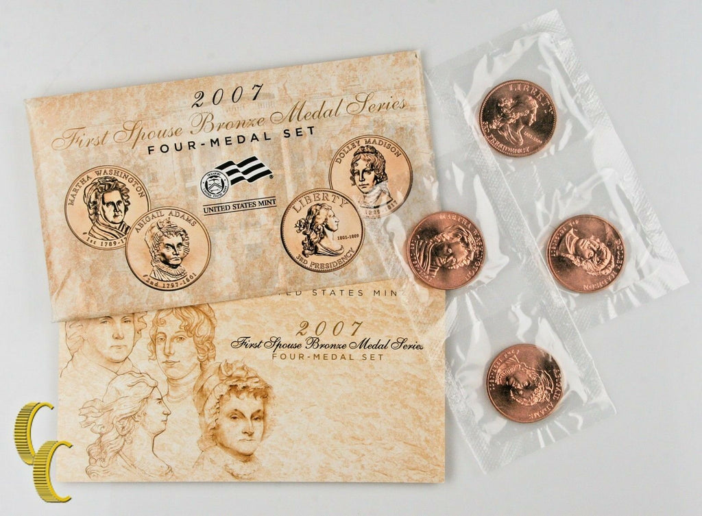 2007 First Spouse Bronze Medal Series 4 Medal Set US Mint