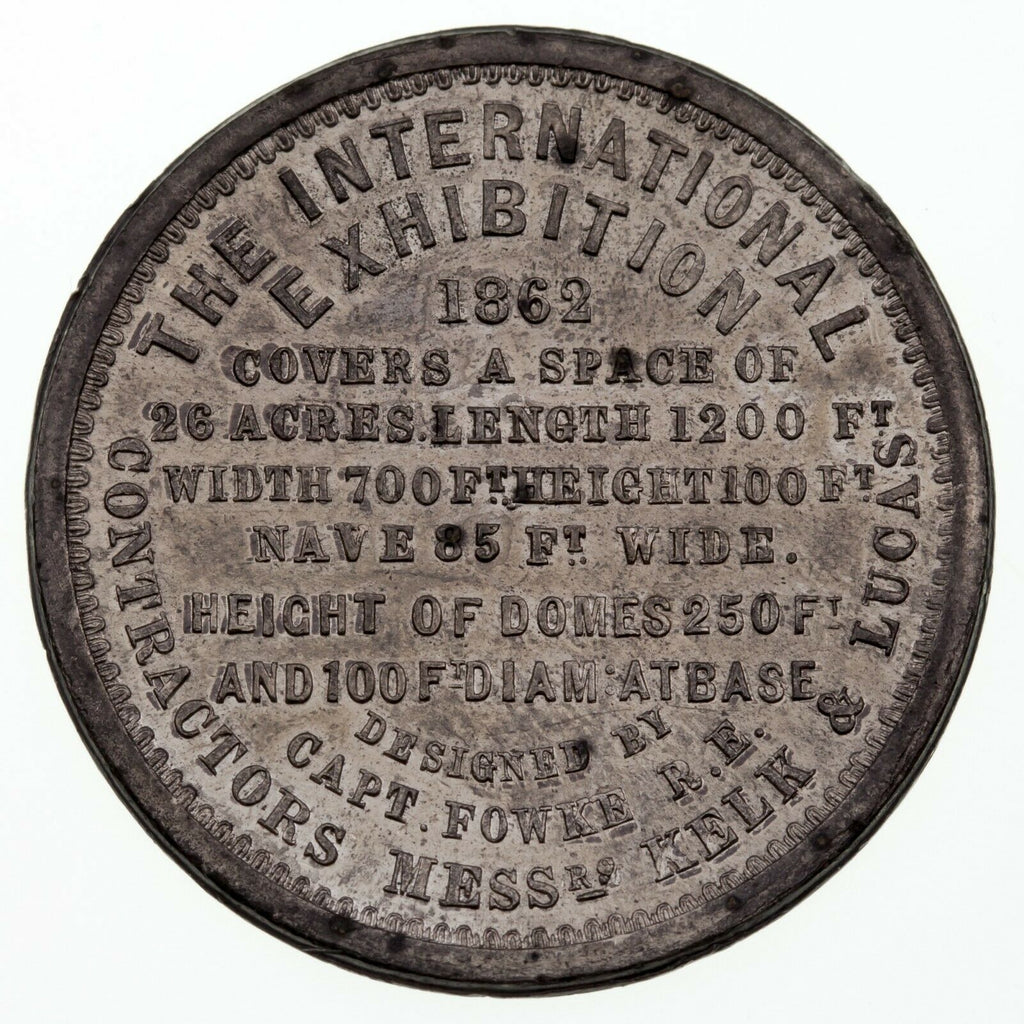1862 London International Exhibition Medal Lead 38 mm AU Condition