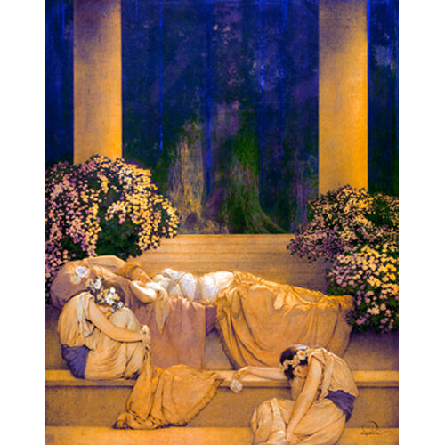 "Sleeping Beauty" by Maxfield Parrish TruChrome LE of 475 Print Framed w/ CoA