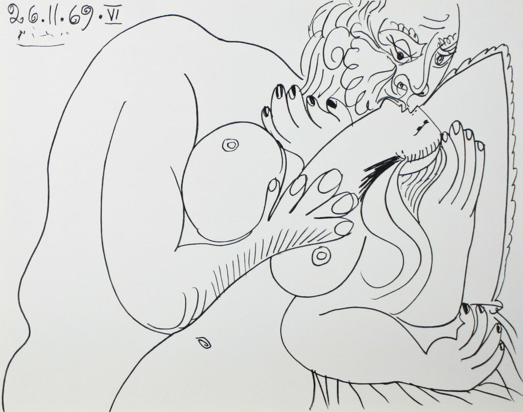 "Le Vent d'Arles 26.11.69.VI" By Pablo Picasso Plate Signed Lithograph