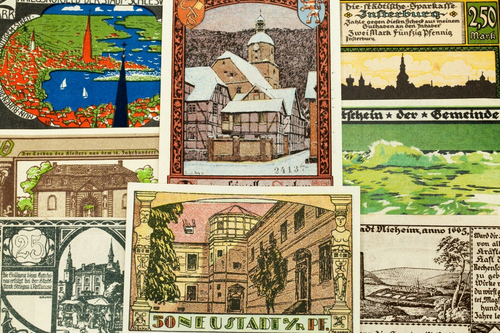 1920-1922 Germany Notgeld (Emergency Money) 25pc - Architecture Themes