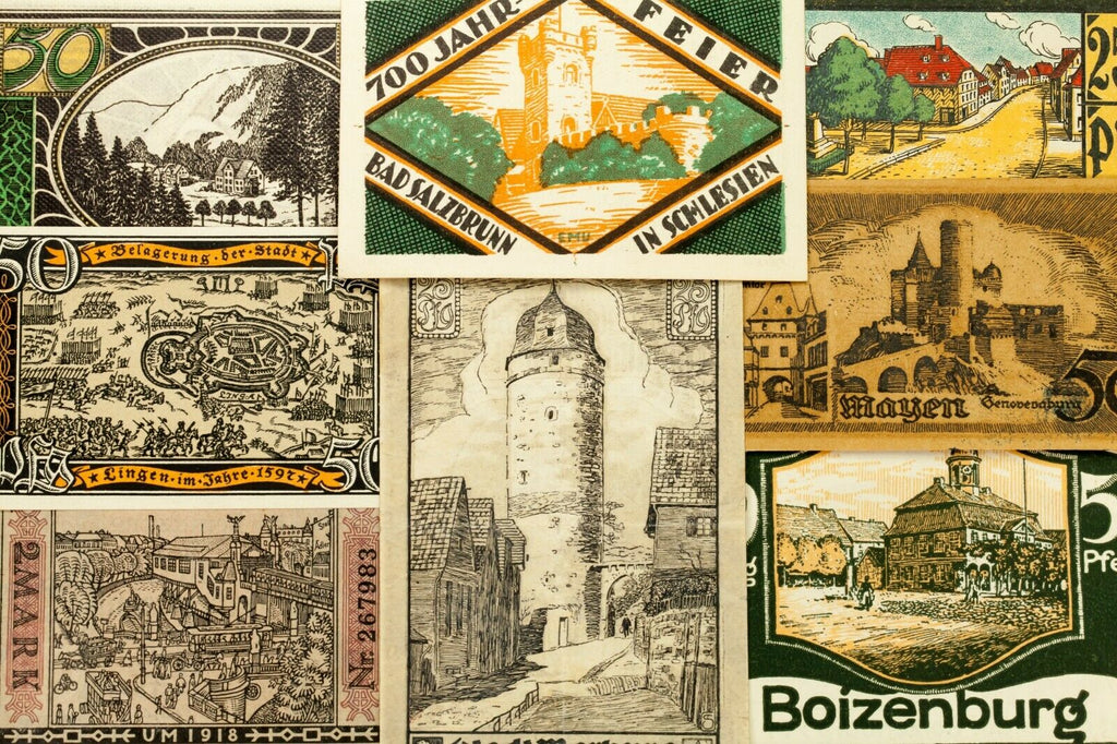 1920's Germany Notgeld (Emergency Money) 25pc - Berlin, Insterburg, Warburg