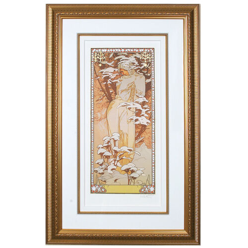 "WINTER" by ALPHONSE MUCHA, Print Signed and Numbered