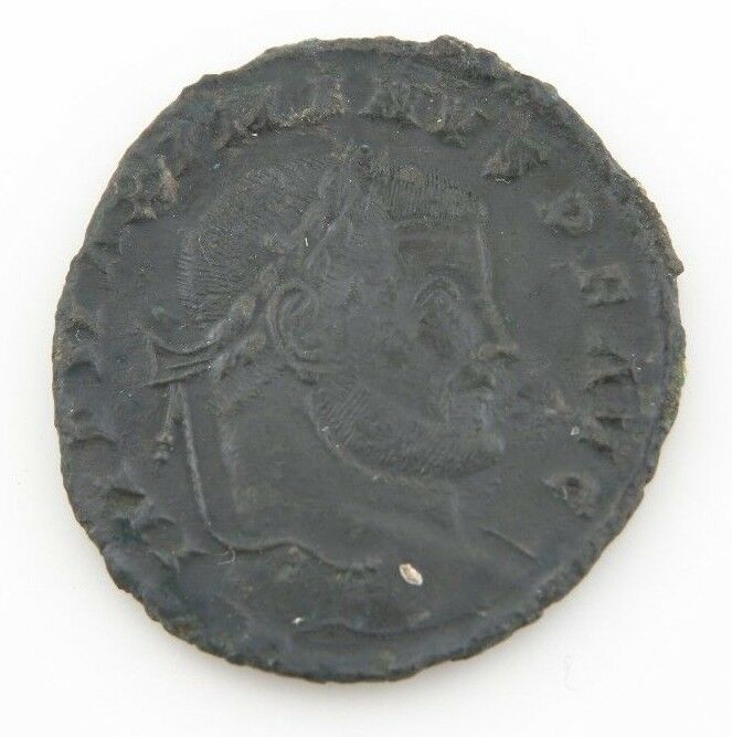 309-313 AD Roman AE Follis Coin VF-XF Maximinus II Daia Jupiter Eagle RIC-233