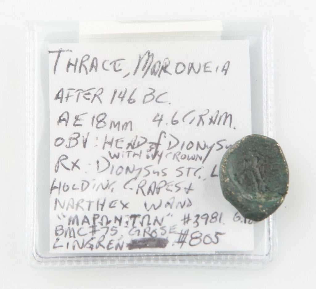 146 BC Greek AE18mm Coin VF+ Thrace Maroneia Greece Very Fine BMC#75 Lingren#805