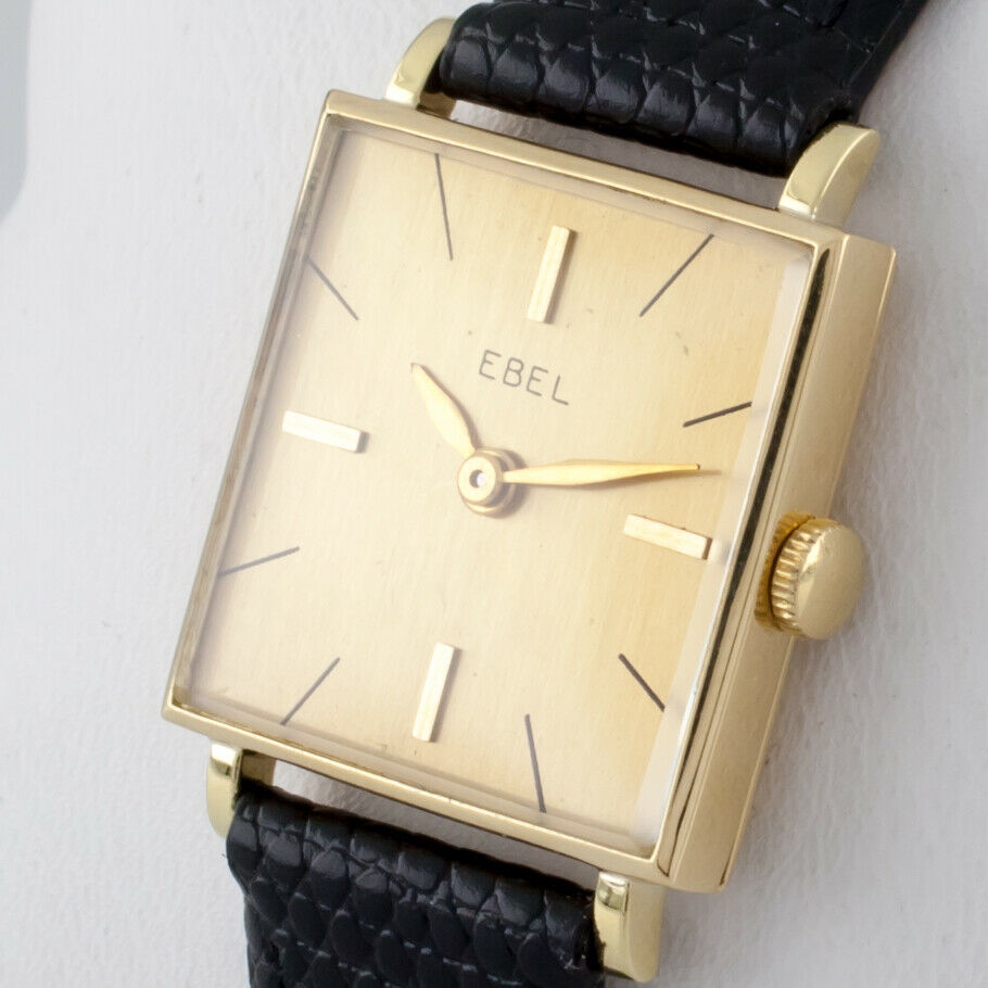 18k Yellow Gold Ebel Women's Hand-Winding Watch w/ Leather Band