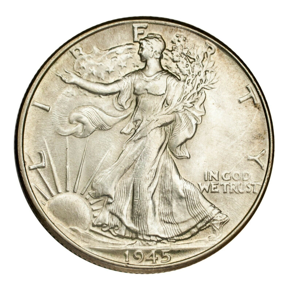 1945 Silver Walking Liberty Half Dollar 50C (Choice BU Condition)