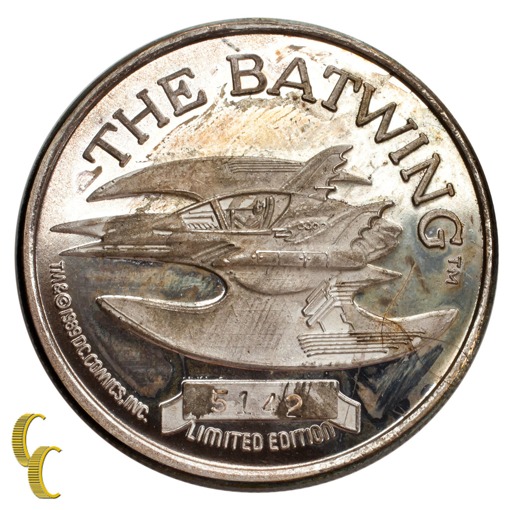 Batman Limited Edition 1 Oz Silver Round 50th Anniversary The Batwing