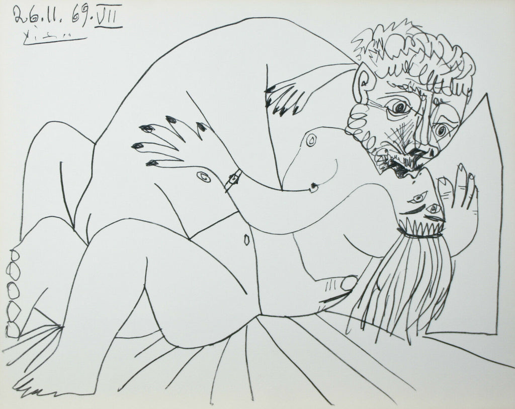 "Le Vent d'Arles 26.11.69.VII" By Pablo Picasso Plate Signed Lithograph