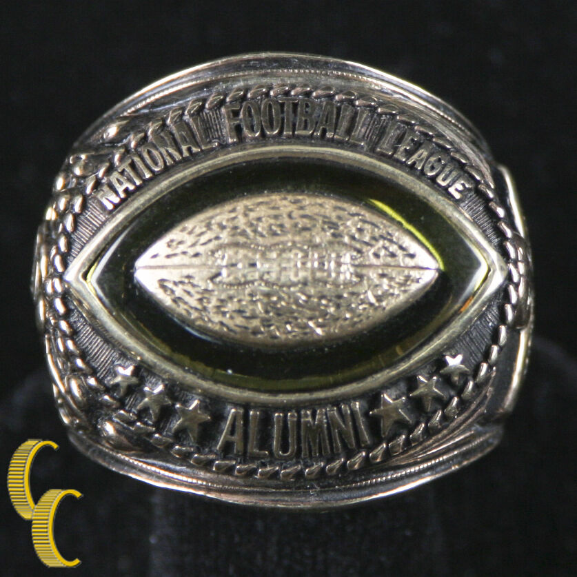 10k Yellow Gold and Yellow Citrine NFL Alumni Ring Millard 31 Size 12