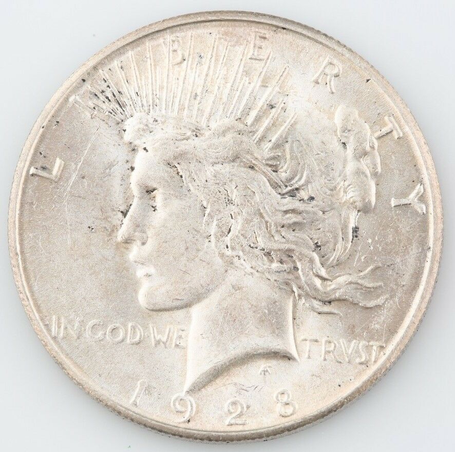 1928-S $1 Peace Dollar, Choice BU, Terrific Eye Appeal, Full Mint Luster