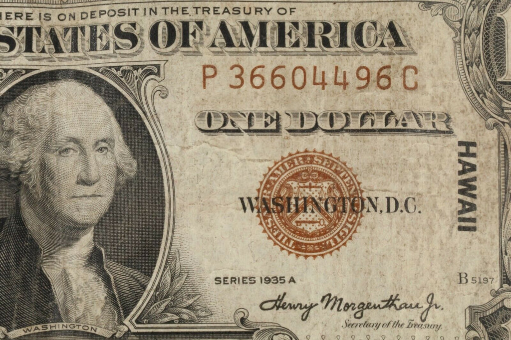 Series of 1935 A Hawaii $1 Silver Certificate in Very Good Condition FR 2300
