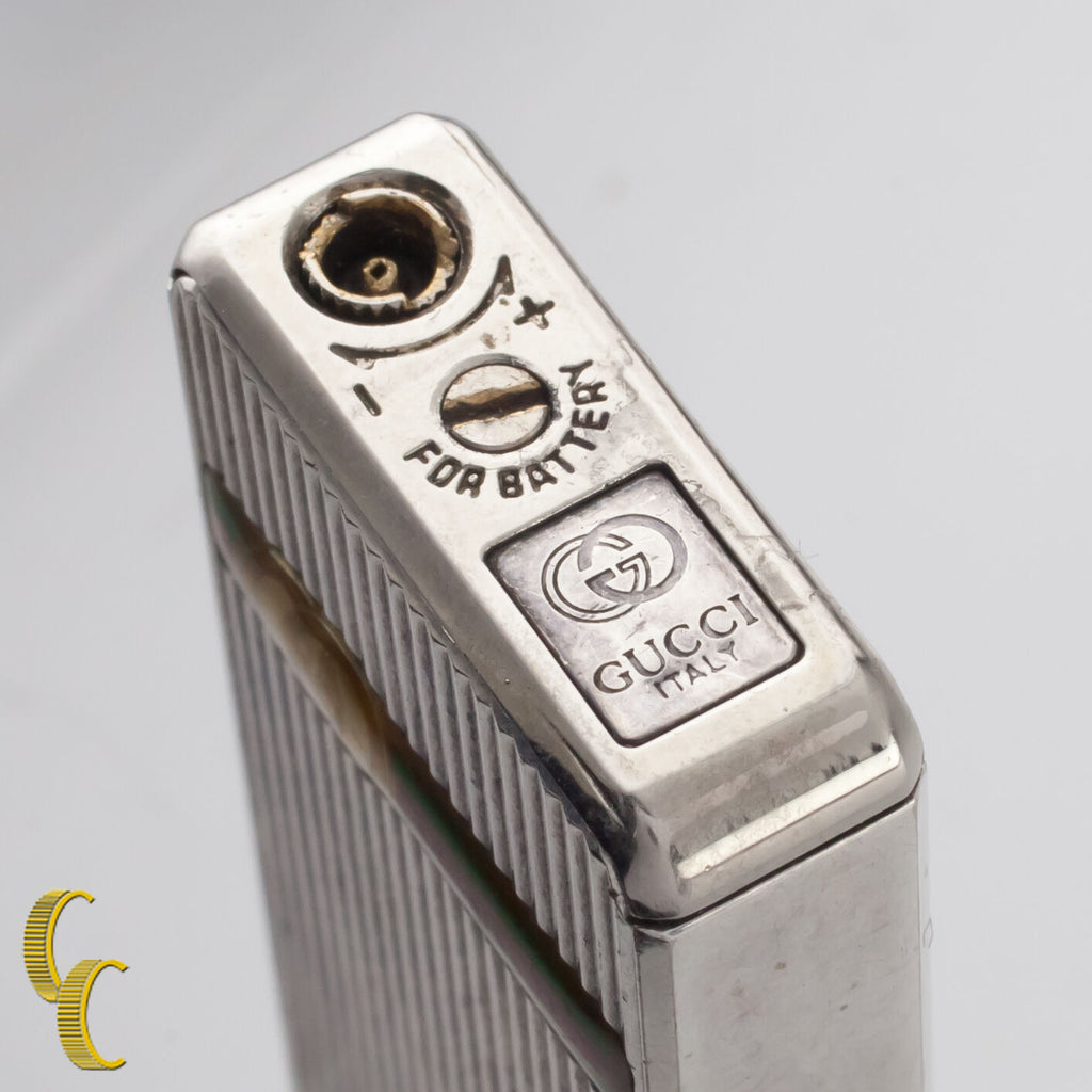 Vintage Gucci Silver Lighter with IC Sensor Nice Condition!