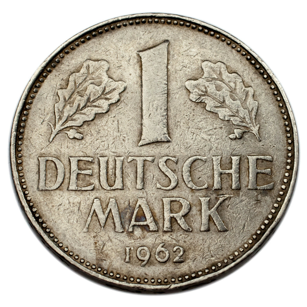 1962-G Germany 1 Mark Coin KM #110 XF Condition