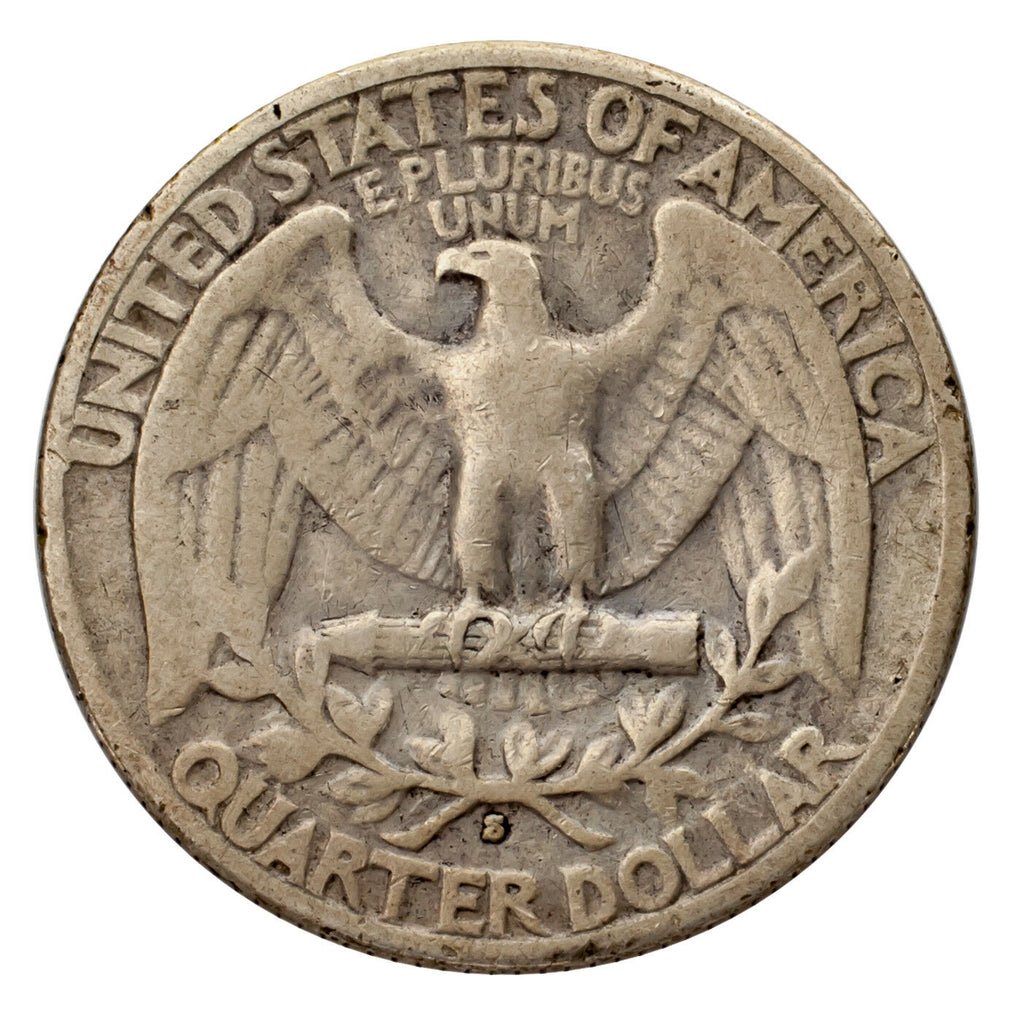 1932-S Silver Washington Quarter 25C (Fine, F Condition) Nice Detail