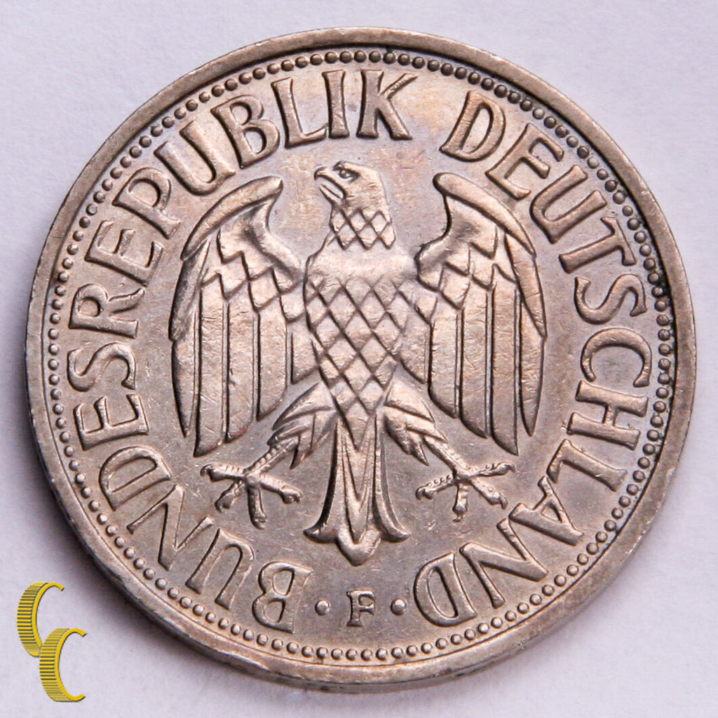 1951-F Germany Deutsche 2 Mark 1 Year Issue (XF) Extra Fine Condition