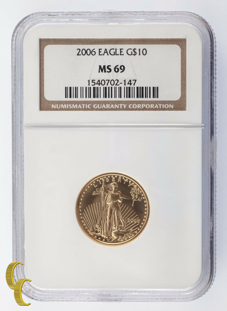 2006 G$10 American Gold Eagle 1/4 oz. Bullion Graded MS69 by NGC Nice!