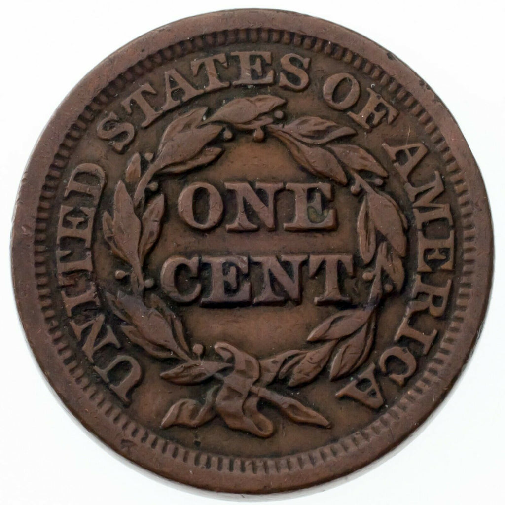1847 Large Cent VF Condition, All Brown Color, Nice Detail Both Sides