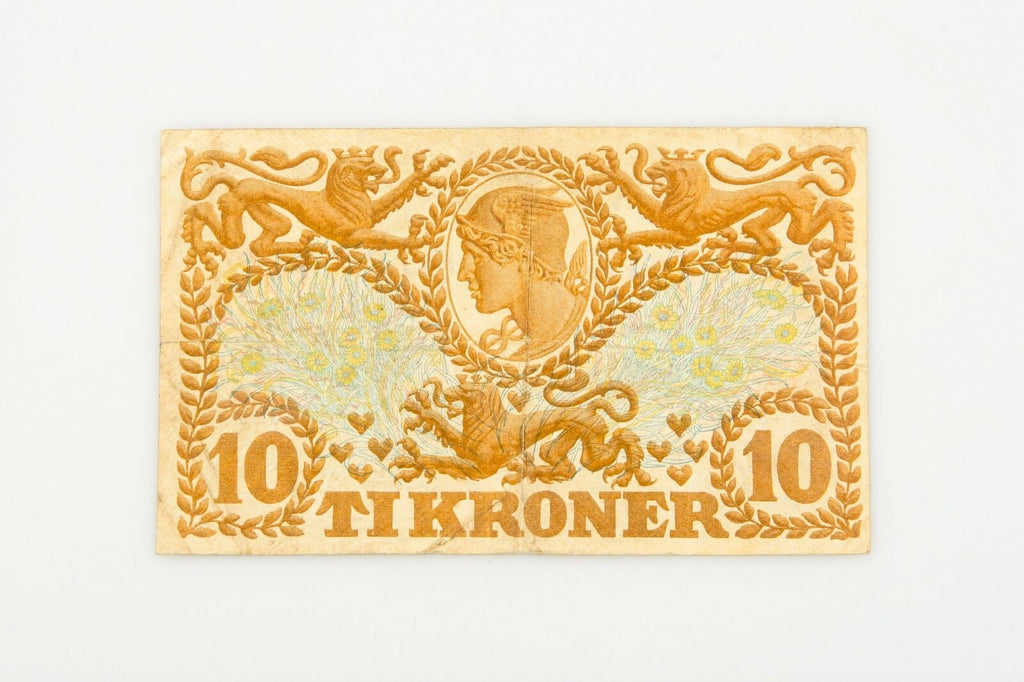 1930 Denmark Ten Kroner Note VF Nationalbanken I Kjobenhavn Very Fine P#26a