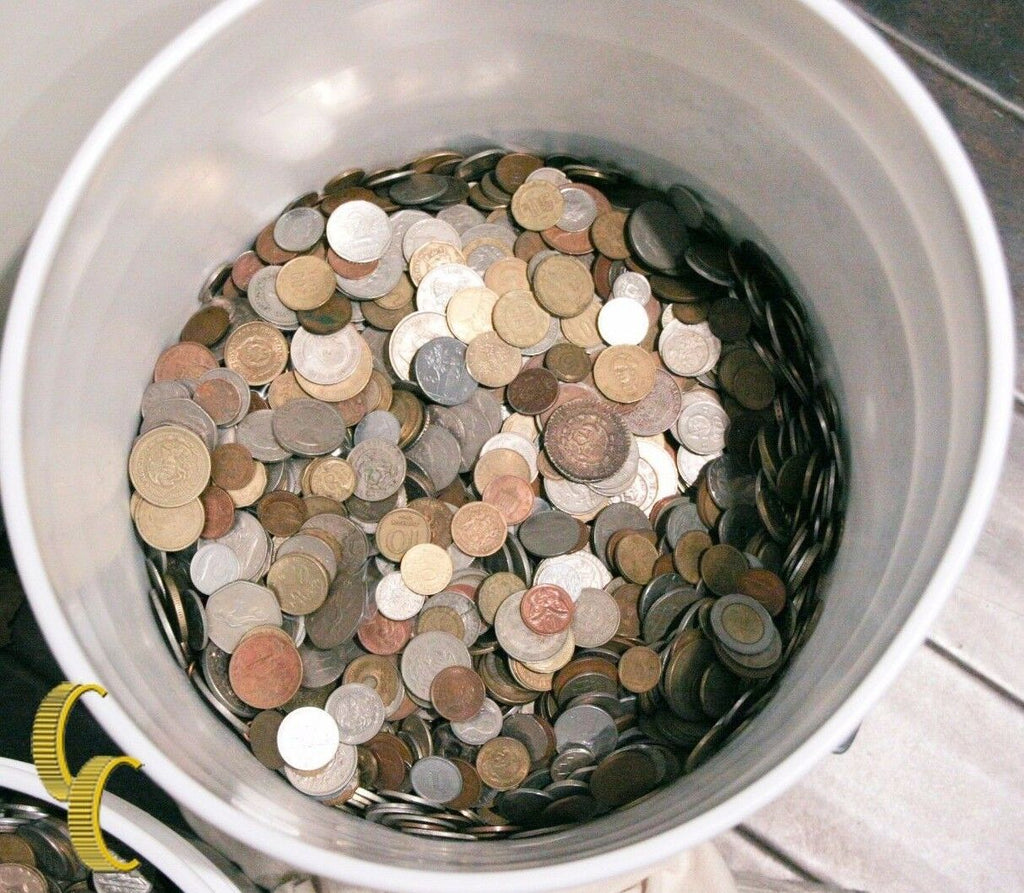 Unsearched World Coins Lots (1lb) Mixed Foreign Coin by Weight, Full Pound