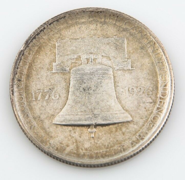 1926 50¢ Sesquicentennial Silver Commemorative, XF Condition, Some Rim Toning