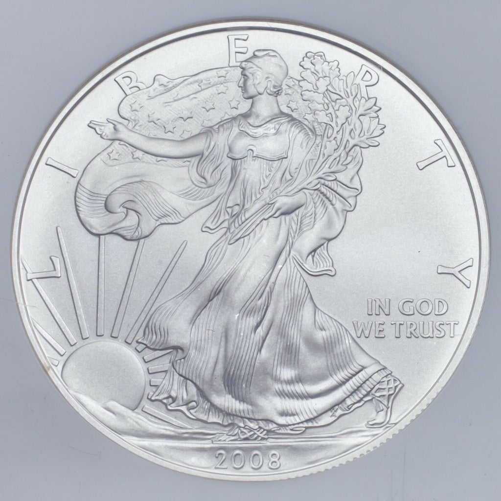 2008-W $1 Burnished Silver American Eagle Graded by NGC as MS70! Nice Strike!