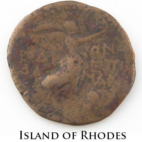 88-50 BC Greek AE37mm Coin Fine Rhodes Dionysus Nike Ancient Greece BMC#371-373