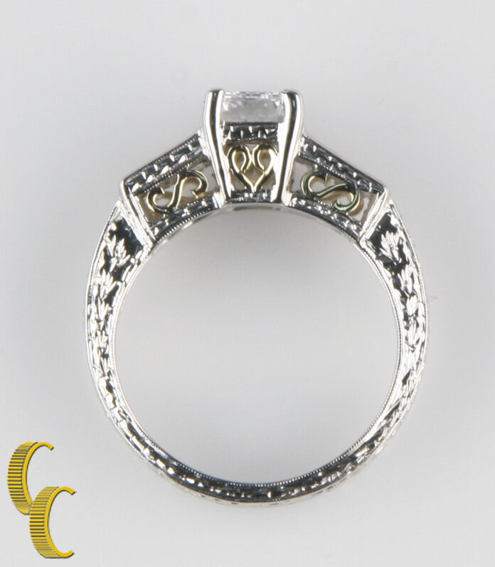 1.65 carat Emerald-Cut Diamond Platinum Engagement Ring Size 5.25  GIA certified