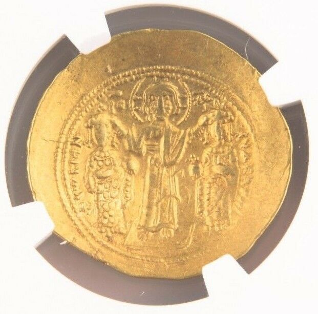 1068-1071 Byzantine AV Histamenon Nomisma AU NGC Romanus IV Christ S-1859