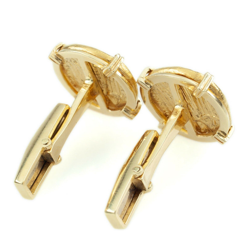 Emis Ancient Gold Coin Re-strike 18k Yellow Gold Cuff Links Set