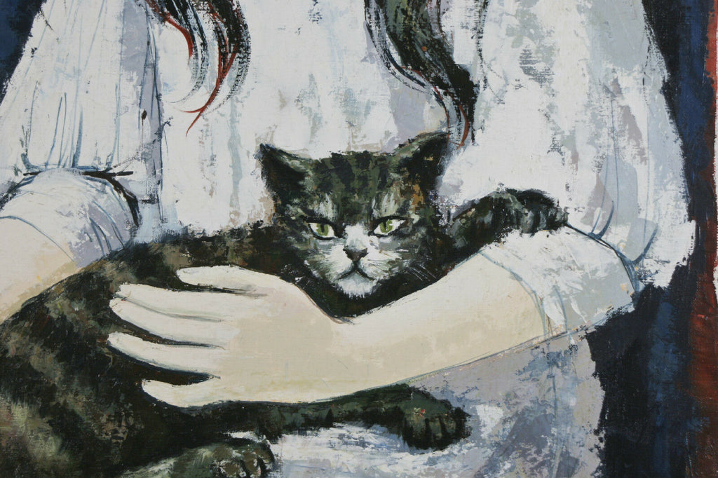"MY CAT" By Liliana Signed Oil on Canas 24"x20" w/ COA