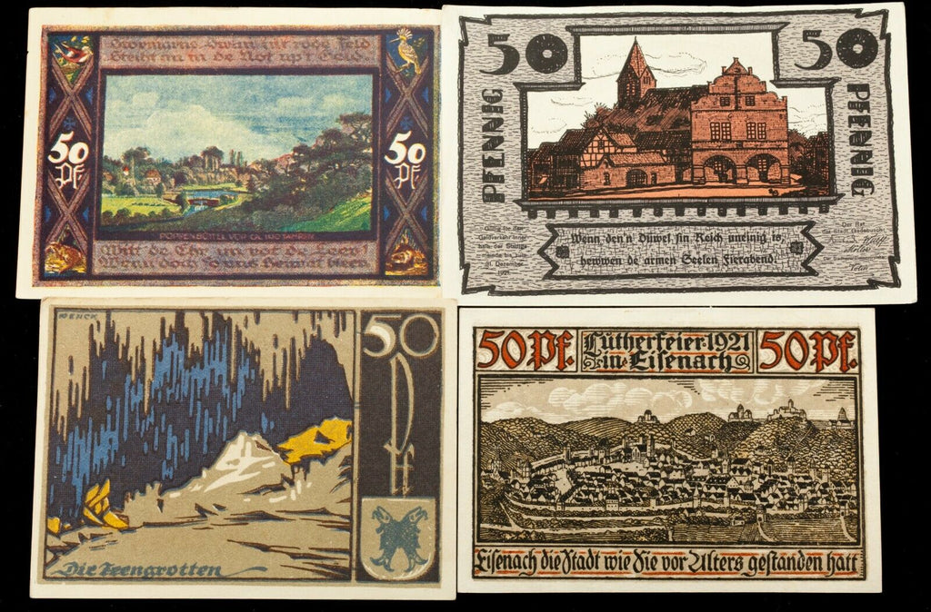 1920's Germany Notgeld Money 25pc City Views - Kloster Zinna, Nordhausen, Sulze