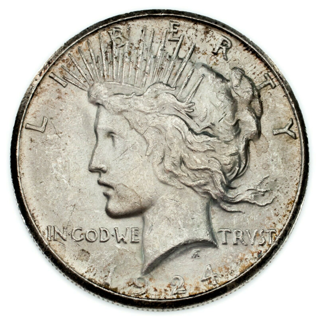 1924-S $1 Silver Peace Dollar in UNC Condition! Nice Coin!