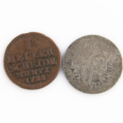 German States, 1728 Hesse-Kassel Heller & 1787 Schleswig-Holstein 2-1/2 Shilling
