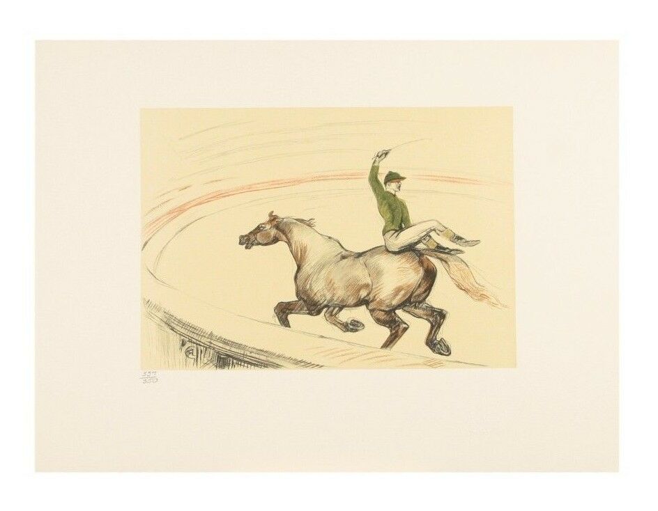 "Jockey" by Toulouse Lautrec from "The Circus" Portfolio LE of 350 1990