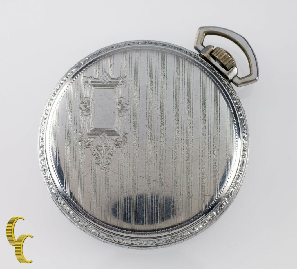Nickel Elgin Antique Open Face Pocket Watch Grade 302 Size 12 15 Jewel