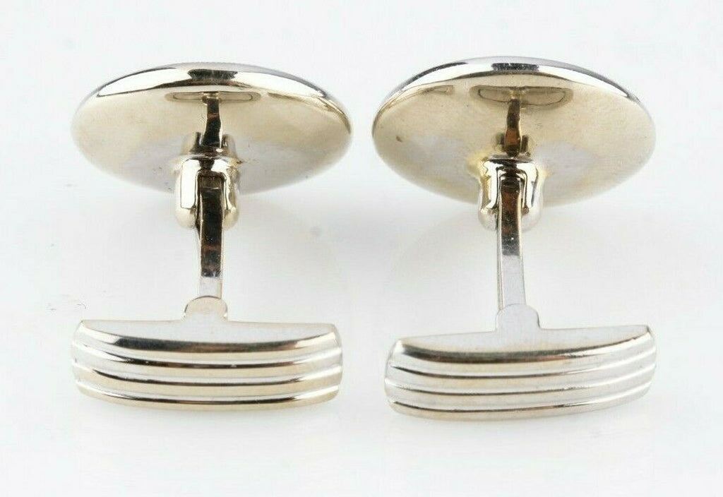 Barbarulo Small Sterling Silver Rhodium Buttons Cufflinks - The Noble Dandy