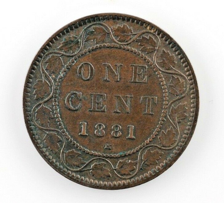 1881-H Canada 1 Cent Coin (XF) Extra Fine Condition