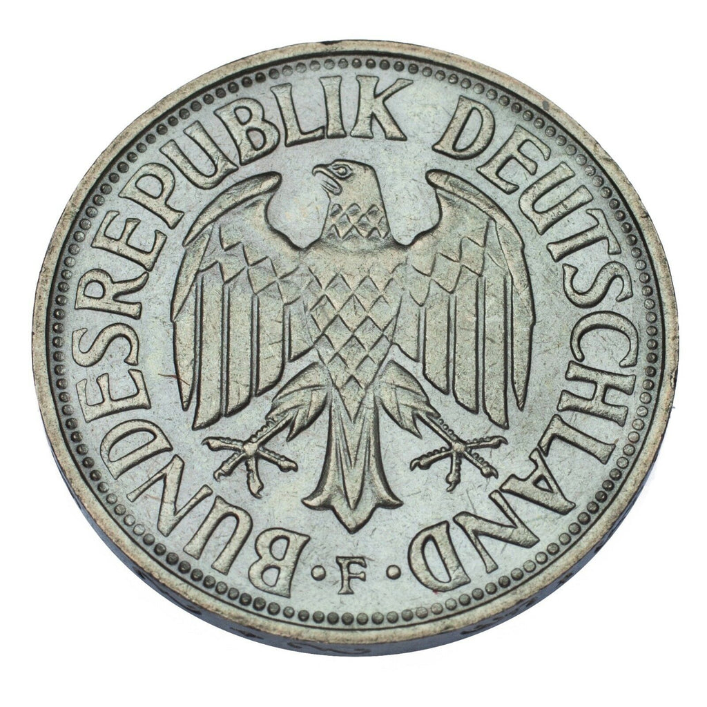 1968-F German 1 Mark Coin (BU Condition) Stuttgart Mint KM 110
